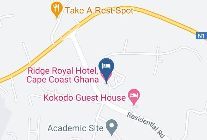 Capest - Ridge Royal Hotel Cape Coast Ghana Maps