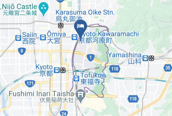 Kyoto City Higashiyama Ward - Rinn Gion Kenninji Maps