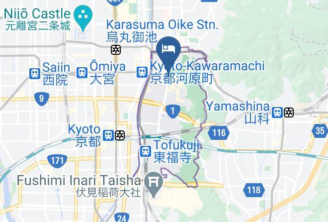 Kyoto City Higashiyama Ward - Rinn Gion Yasaka South Kikyo Maps