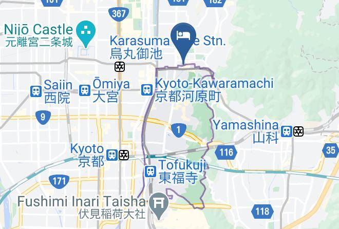 Kyoto City Higashiyama Ward - Rinn Heian Shirakawa Maps