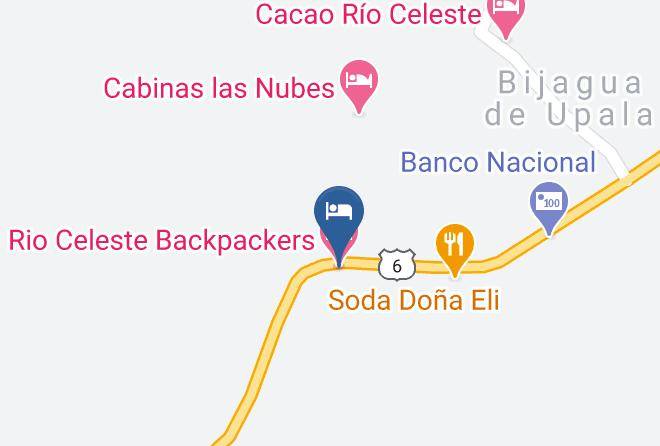 Upala - Rio Celeste Backpackers Maps