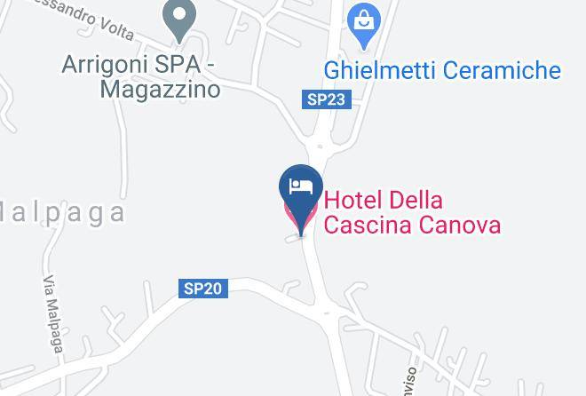 Hotel Della Cascina Canova Map