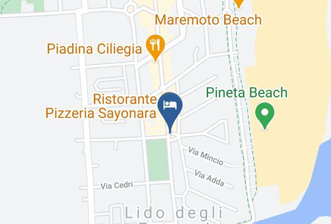 Ferrara - Ristorante Pizzeria Alloggio Aragosta Maps