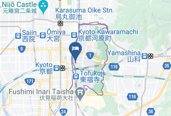 Kyoto City Higashiyama Ward - River East Nanajo Maps