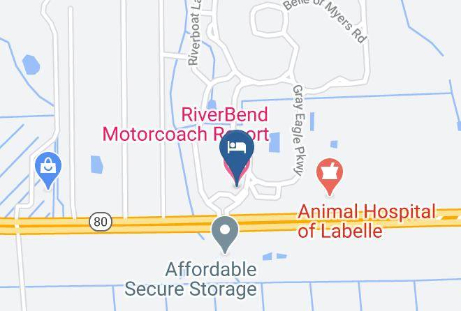 Riverbend Motorcoach Resort Map