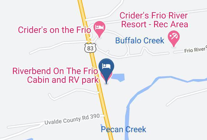 Uvalde - Riverbend On The Frio Cabin And Rv Park Maps