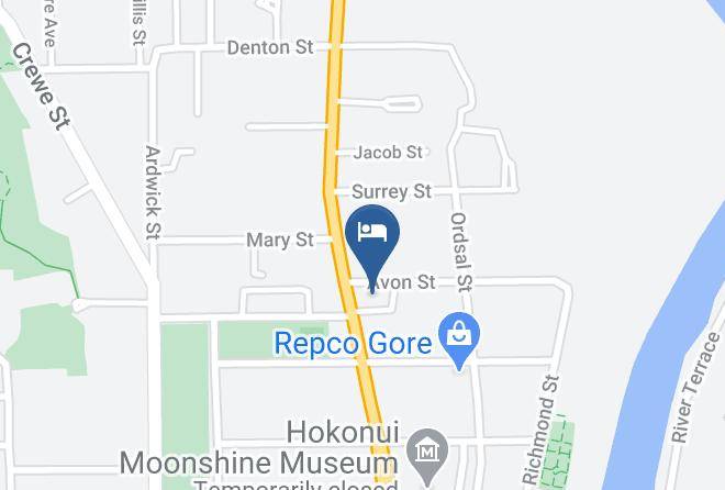 Gore - Riverlea Motel Maps