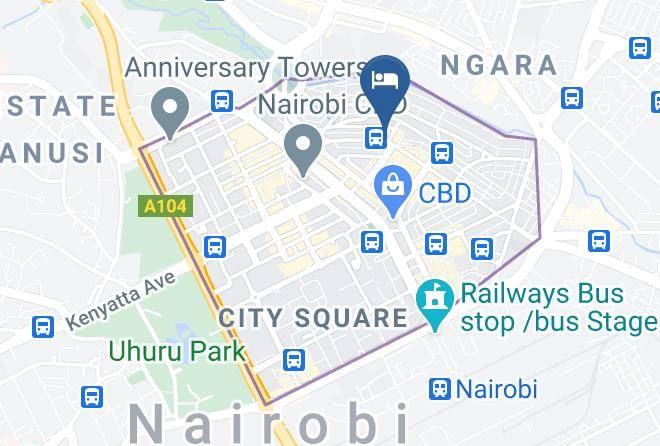 Nairobi - Rivers Corner Hotel Maps