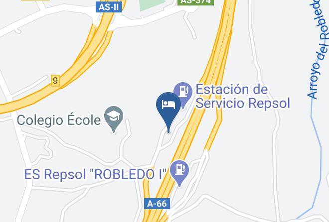 Asturias - Hotel Robledo Express 2 Maps