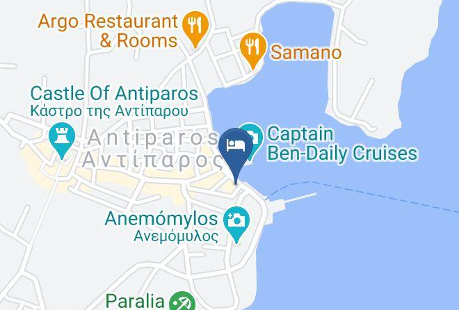 Paros - Rocco' S Studios & Antiparos Europecar Maps