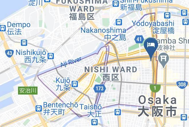 Osaka City Nishi Ward - Rock Star Hotel Maps