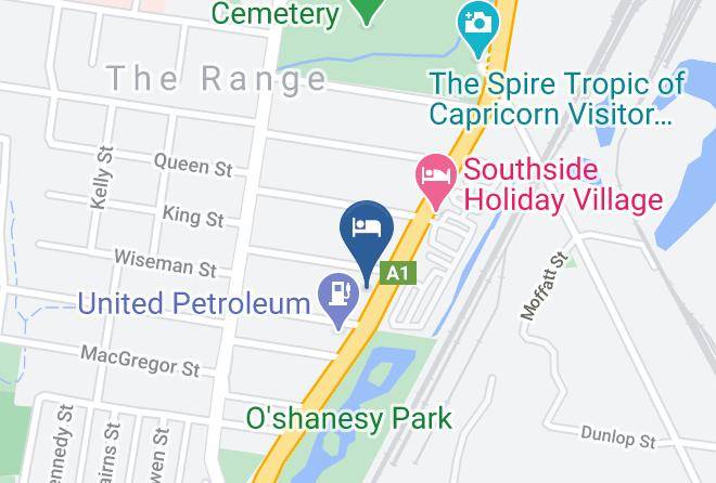 Rockhampton - Rocky Gardens Motor Inn Maps