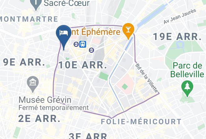 Paris - Le Rocroy Hotel Maps