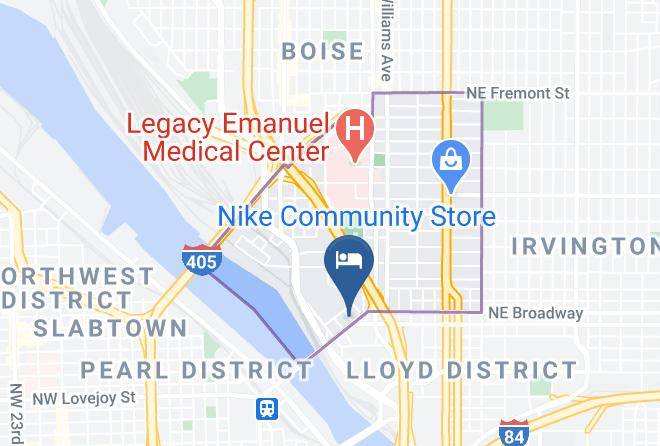 Multnomah - Rodeway Inn Convention Center Portland Maps