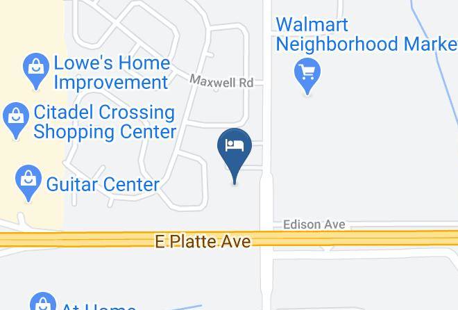 Rodeway Inn Central Colorado Springs Map