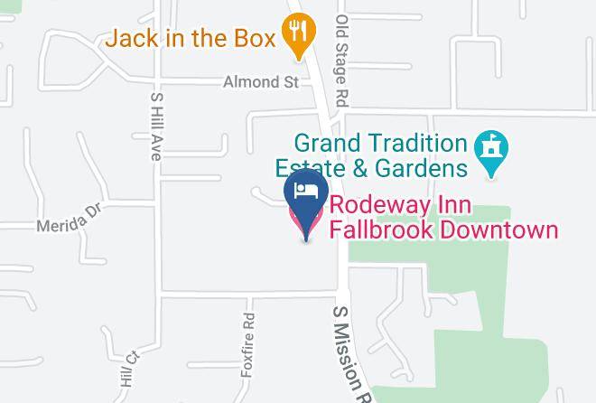 San Diego - Rodeway Inn Fallbrook Downtown Maps