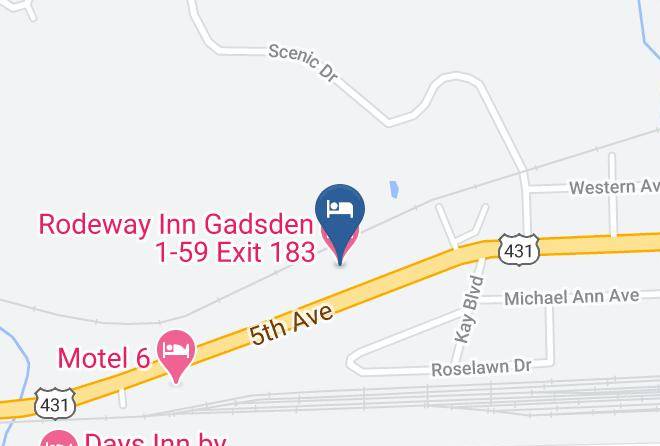 Etowah - Rodeway Inn Gadsden 1 59 Exit 183 Maps