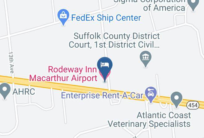 Suffolk - Rodeway Inn Macarthur Airport Maps