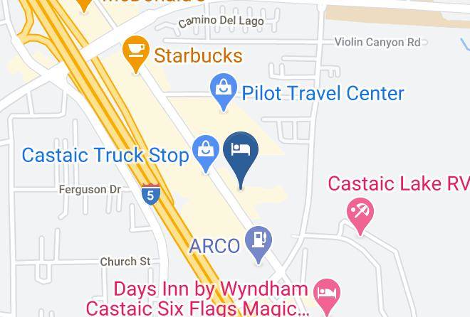 Rodeway Inn Magic Mountain Area Map