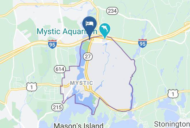 New London - Rodeway Inn Mystic Maps