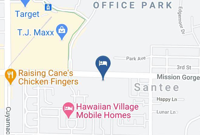 San Diego - Rodeway Inn Santee San Diego East Maps