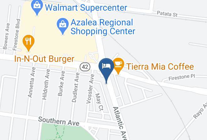 Rodeway Inn South Gate Los Angeles South Map