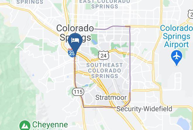 Rodeway Inn & Suites Colorado Springs Map