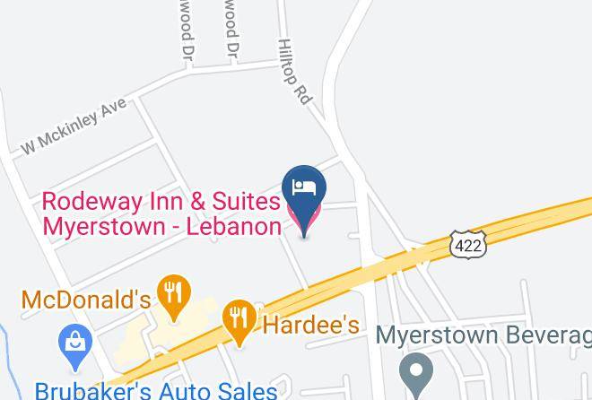 Lebanon - Rodeway Inn & Suites Myerstown Lebanon Maps