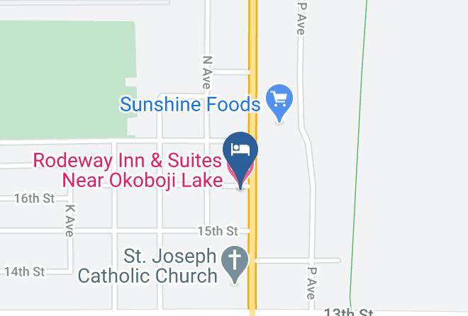 Dickinson - Rodeway Inn & Suites Near Okoboji Lake Maps