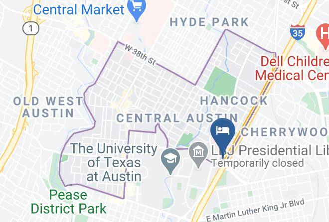 Travis - Rodeway Inn University Downtown Austin Maps