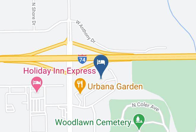 Champaign - Rodeway Inn Urbana Champaign University Area Maps