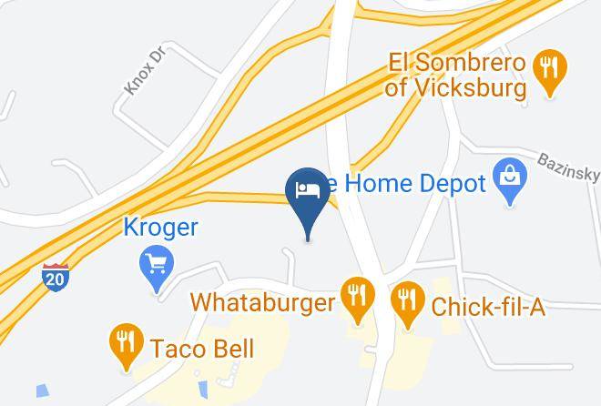 Rodeway Inn Vicksburg Map