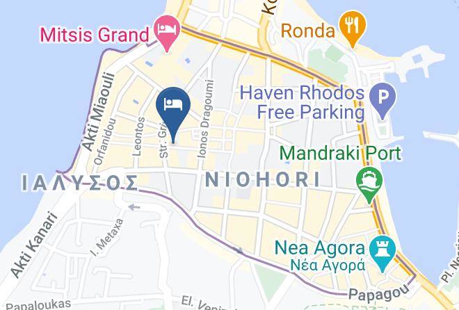 Dodecanese - Rodos Niohori Elite Suites Boutique Hotel Maps