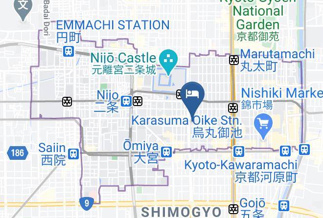 Kyoto City Nakagyo Ward - Rokkaku Fujian Maps