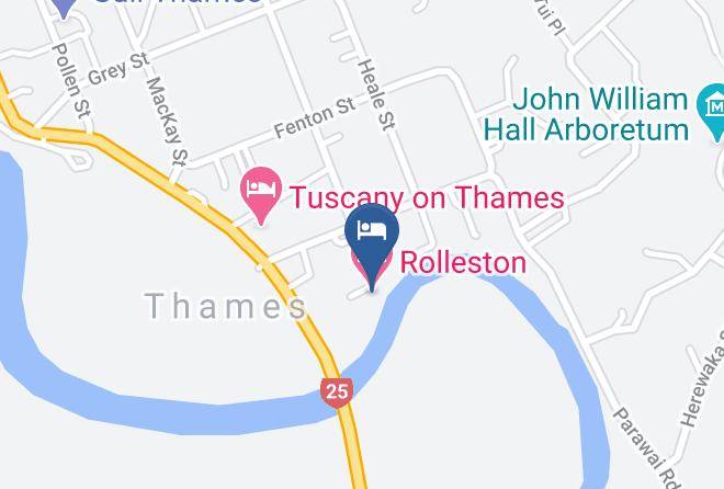 Thames Coromandel - Rolleston Motel Maps