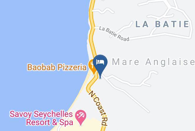 Beau Vallon - Romance Bungalows Maps