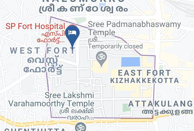 Trivandrum - Roop Mahal Premier Inn Maps