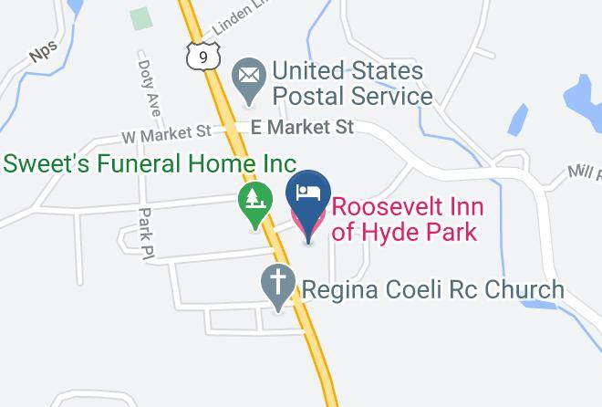 Roosevelt Inn Of Hyde Park Map