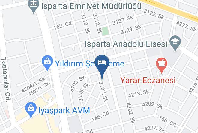 Isparta Modernevler - Rosa Therapy Butik Otel Maps