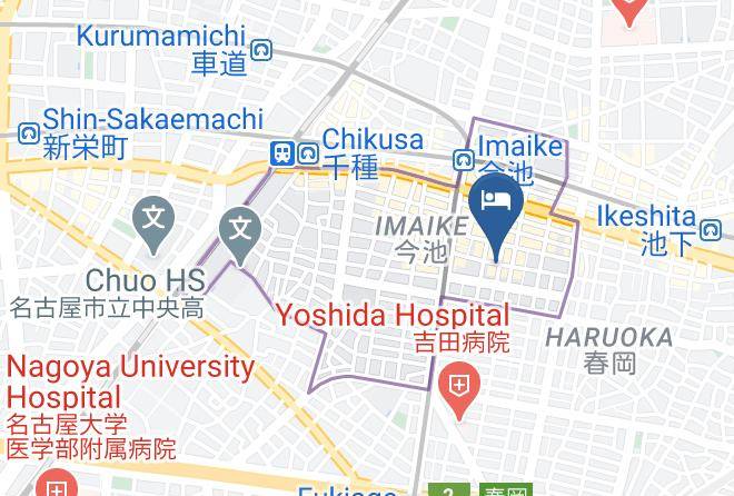 Nagoya City Chikusa Ward - Rose Court Hotel Maps