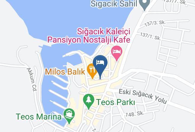 Seferihisar - Rose Pansiyon Cafe Maps