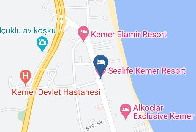 Sealife Kemer Resort Hotel Map - Antalya - Kemer