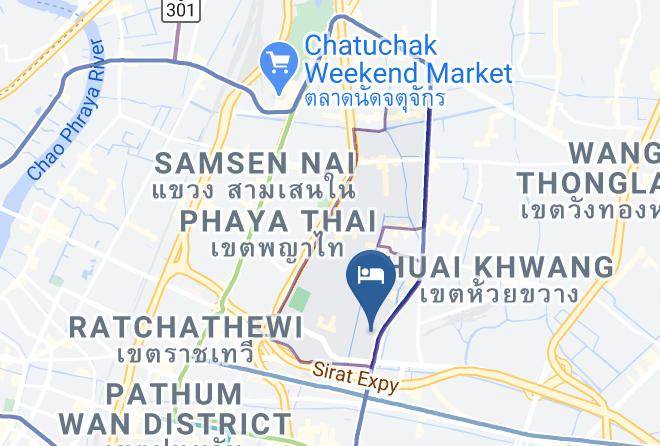 Din Daeng District - Roseate Ratchada Hotel Maps