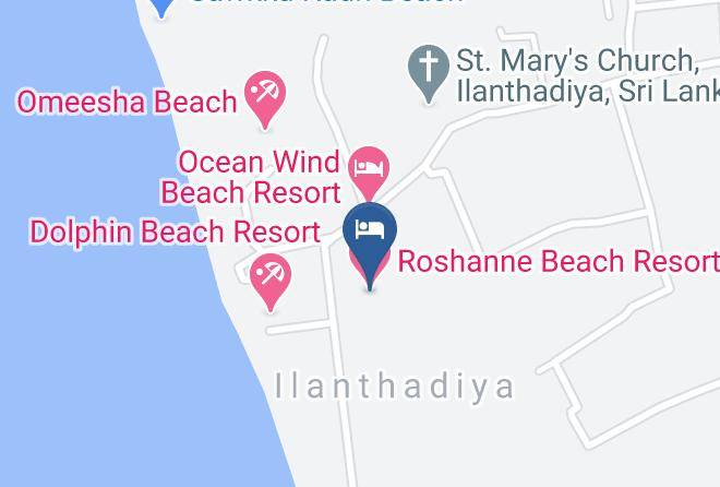 Kurunegala - Roshanne Beach Resort Maps
