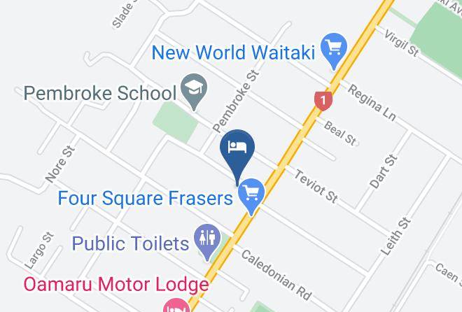 Waitaki Otago - Rosies B And B Maps