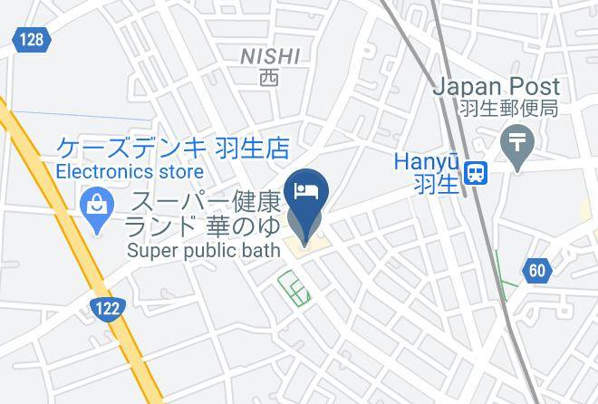 Hanyu City - Route Inn Grantia Hanyu Spa Resort Maps