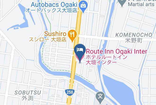Ogaki City - Route Inn Ogaki Inter Hotel Maps