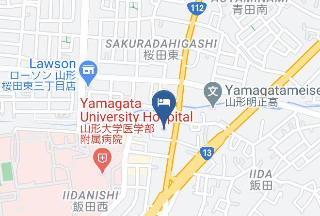 Yamagata City - Route Inn Yamagataminami Daigakubyoin Mae Hotel Maps