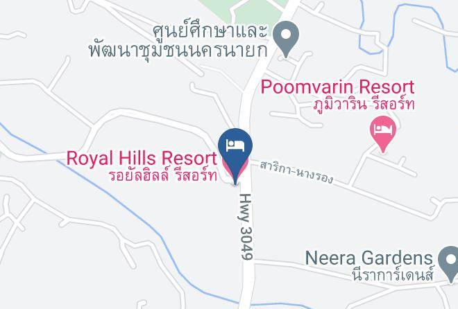 Amphoe Mueang Nakhon Nayok - Royal Hills Resort Maps