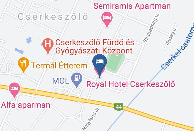Cserkeszolo - Royal Hotel Cserkeszolo Maps